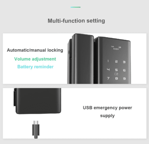 Cerradura para puerta de vidrio Iki Smart - Image 3